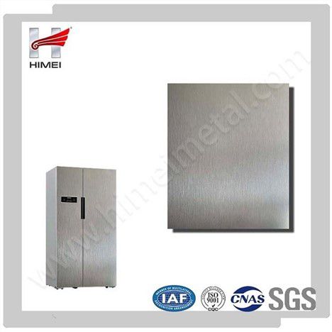 银条纹PVC薄膜层压不锈钢heet For Refrigerator Doors